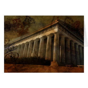 Parthenon tempel av Athena Hälsningskort