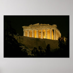 Parthenon vid NattPoster Poster