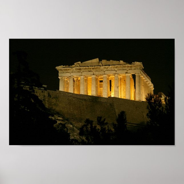 Parthenon vid NattPoster Poster (Framsidan)