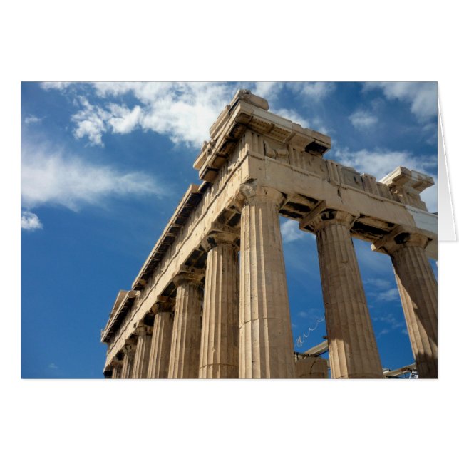 parthenonkolumner hälsningskort (Framsidan Horizontal)