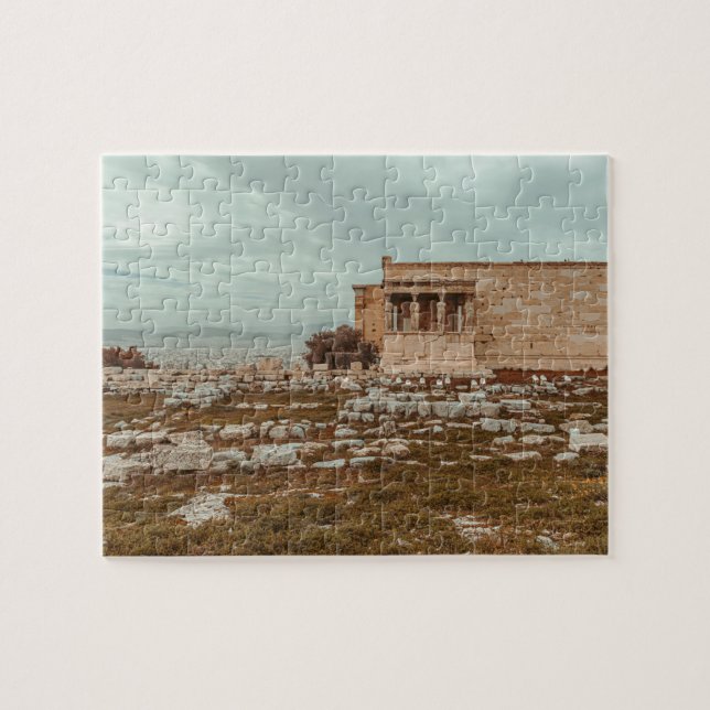 Parthenontemplet på Akropolis i Aten Pussel (Horisontell)
