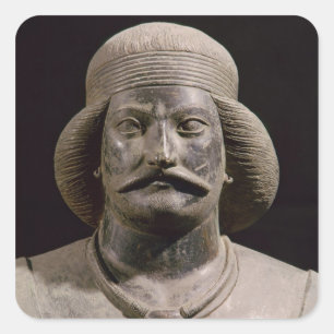 Parthian krigare, från Shami, 01. århundradeANNO Fyrkantigt Klistermärke