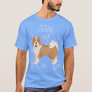 Parti Cavapoo Hund Anatomy T Shirt