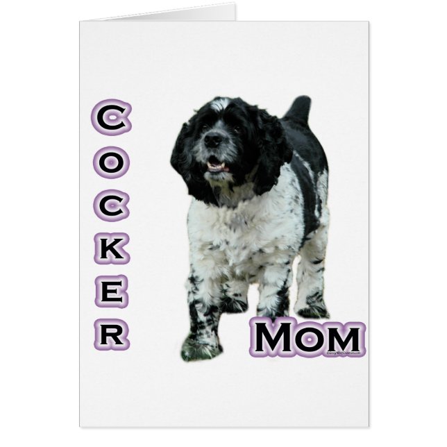 Parti Cocker Spain Mamma; Mamma i Cocker Spain Hälsningskort (Framsidan)
