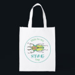 Parti för kärlek-Kryp-flaggssvag för flaggor Återanvändbar Påse<br><div class="desc">Den här STAG-väskan har en söt,  stag-beetle-bild. Det gör att perfekt-partiet föredrar väskan för din kryp-temade födelsedagsfest!</div>