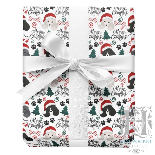 Parti Poodle julpresentpapper Presentpapper (Skapare uppladdad)