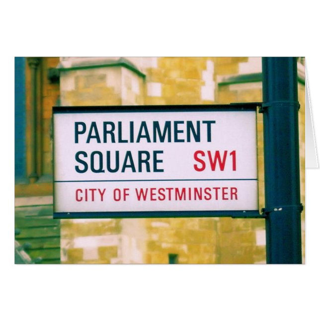 Parti Square - City of Westminster Sign Hälsningskort (Framsidan Horizontal)