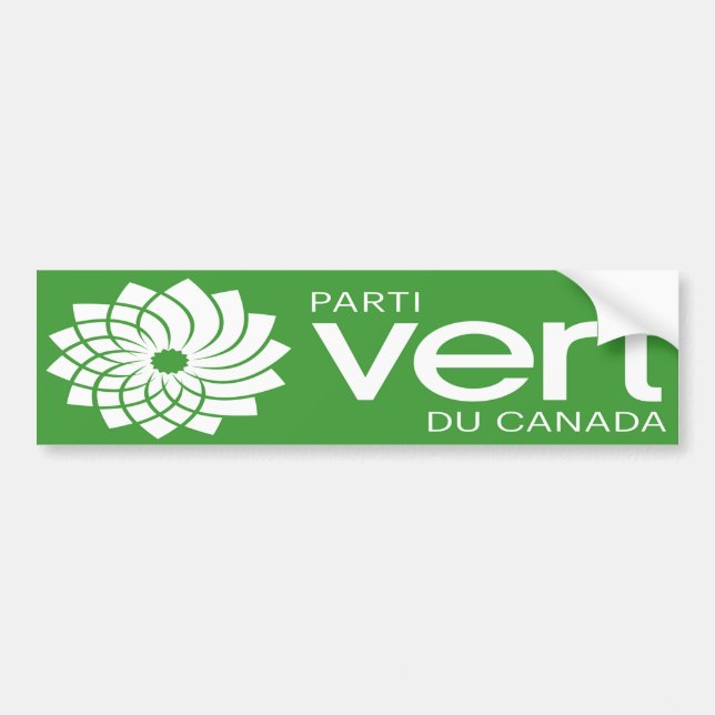 Parti Vert du Kanada logotyp Bildekal (Framsidan)