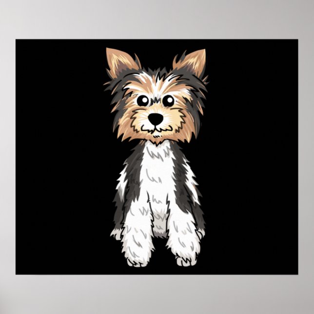 Parti Yorkie Cute Art Poster (Framsidan)