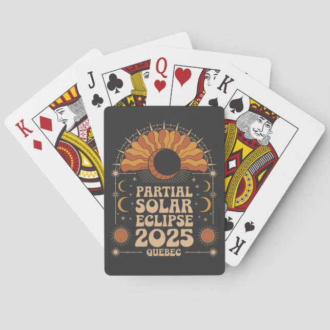 Partial Solar Eclipse 2025 Quebec Kanada Casinokort (Baksidan)
