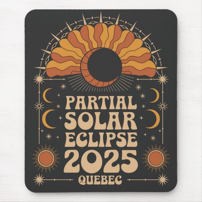 Partial Solar Eclipse 2025 Quebec Kanada Musmatta (Framsidan)