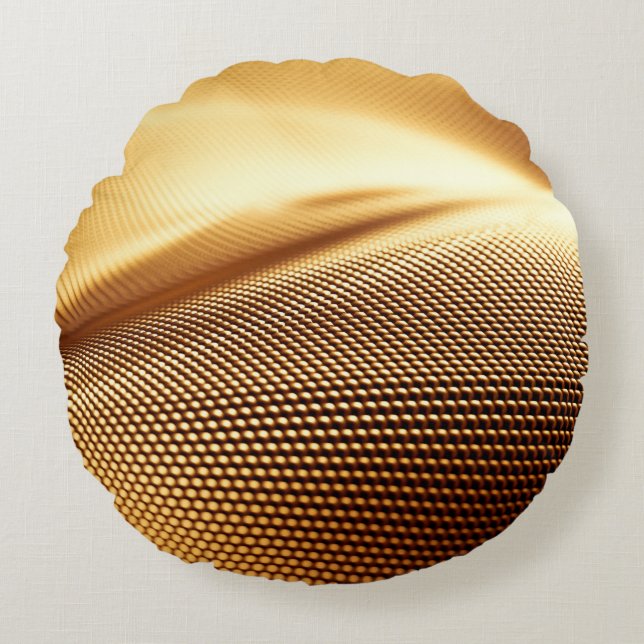 Particle drapery luxury gold background. 3d illust rund kudde (Framsidan)