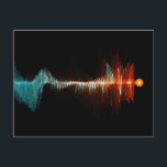 Particle-Wave Duality Vykort<br><div class="desc">En blå och röd fractal tolkning av det fysikala konceptet med tvåhet i partikelvågor.</div>