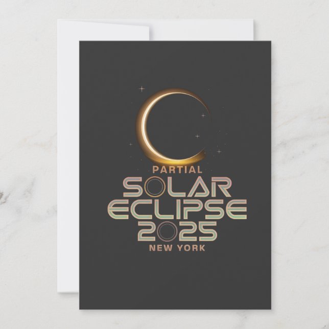 Partiell solär Eclipse 2025 Astronomihändelse Julkort (Framsida)