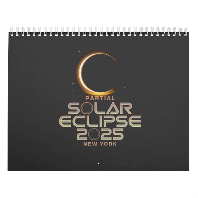 Partiell solär Eclipse 2025 Astronomihändelse Kalender (Omslag)