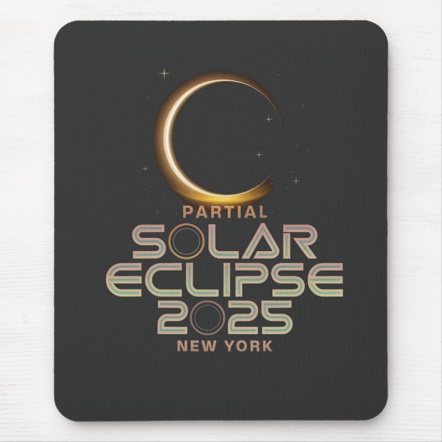 Partiell solär Eclipse 2025 Astronomihändelse Musmatta (Framsidan)