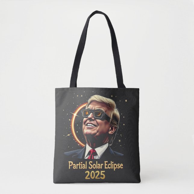 Partiell solenergi Eclipse 2025 Astronomitrump Tygkasse (Framsida)