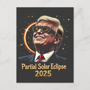 Partiell solenergi Eclipse 2025 Astronomitrump Vykort