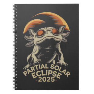 Partiell solenergi Eclipse 2025 Axolotl Ammph Anteckningsbok