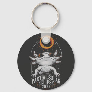 Partiell solenergi Eclipse 2025 Axolotl Amphibian Nyckelring