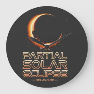 Partiell solenergi Eclipse New jersey 2025 Stor Klocka