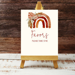 Partiets favoritskylt Earth Tone Boho Rainbow Trop Poster