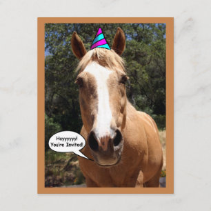 Partiinbjudan - "Bess the Party Horse" Inbjudningar