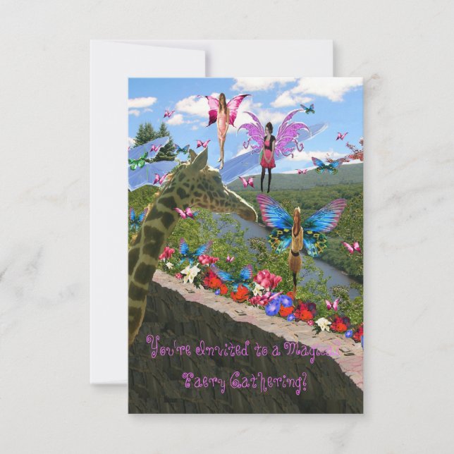 Partiinbjudan Fe (Fairy) Insamling Inbjudningar (Framsida)