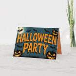 Partiinbjudan Halloween Kort