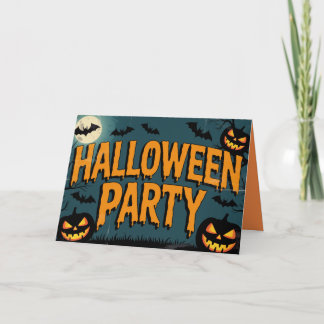 Partiinbjudan Halloween Kort