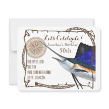 Partiinbjudan med segelfisk