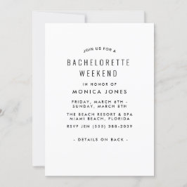 Partiinbjudan till Bachelorette Helg Inbjudningar