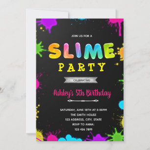 Partiinbjudan till glöd och slimmad skiva inbjudningar