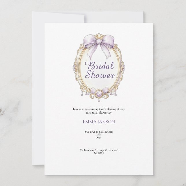 Partiinbjudan till möhippa av lila-klass inbjudningar (Framsida)