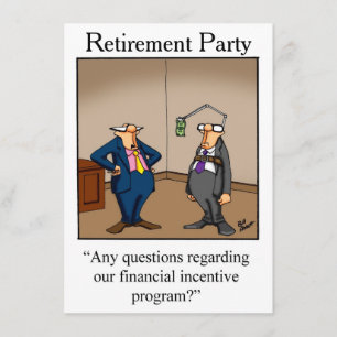 Partiinbjudan till pension Humor "Spectickles" Inbjudningar
