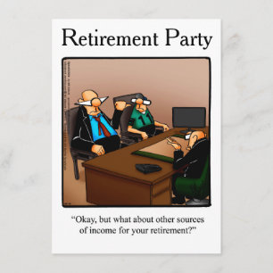 Partiinbjudan till pension Humor "Spectickles" Inbjudningar