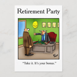 Partiinbjudan till pension Humor "Spectickles" Inbjudningar