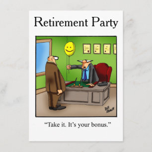 Partiinbjudan till pension Humor "Spectickles" Inbjudningar