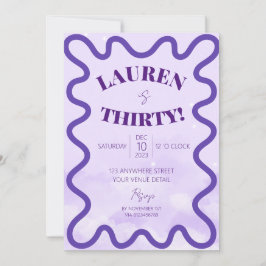 Partiinbjudan till Retro Wave gräns 30års födelsed Inbjudningar