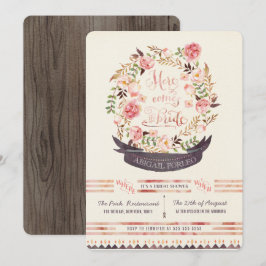 Partiinbjudningar till Möhippor för Rustic Blommig Inbjudningar