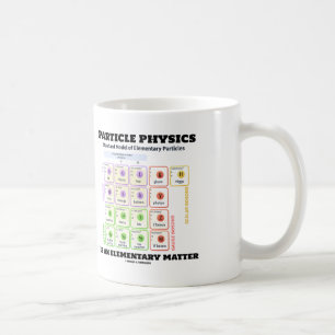 Partikelfysiken är en elementär materia modeller kaffemugg