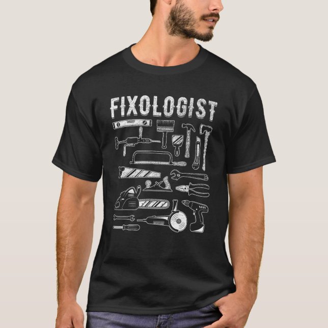 Partikelreparatör Teknisk DIY Mechanic H T Shirt (Framsida)