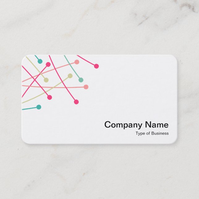 Partikelspår - Färg 01 om vitt Visitkort (Framsida)