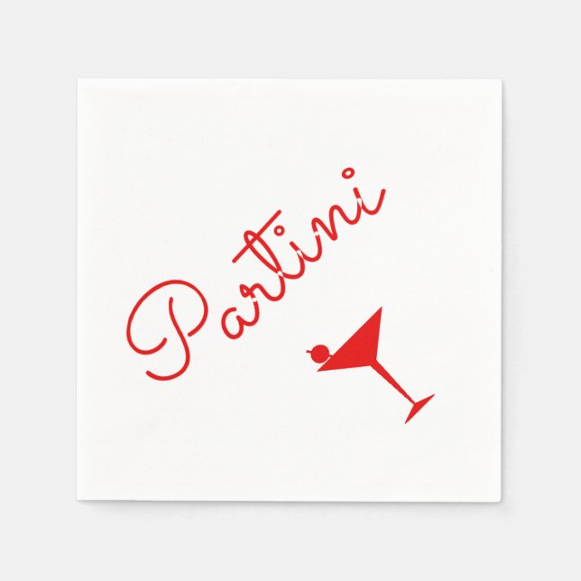 Partini Martini Cocktails Pappersservett (Framsidan)