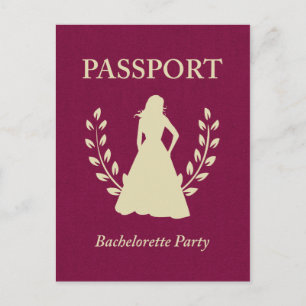partipass för bachelorette inbjudan vykort