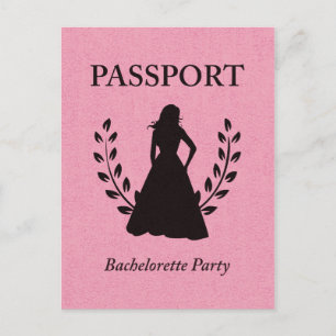 partipass för bachelorette inbjudan vykort