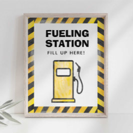 Partisignatur för anläggningsbränslestation poster