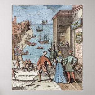 Partition av Columbus med Ferdinand och Poster