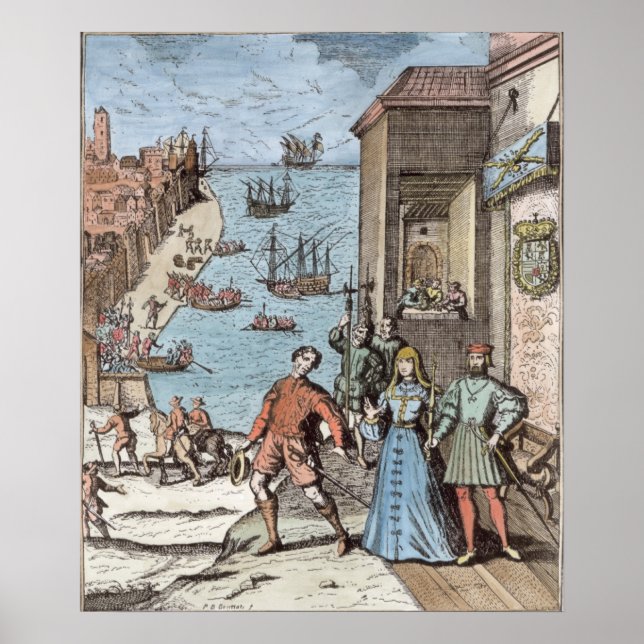 Partition av Columbus med Ferdinand och Poster (Framsidan)