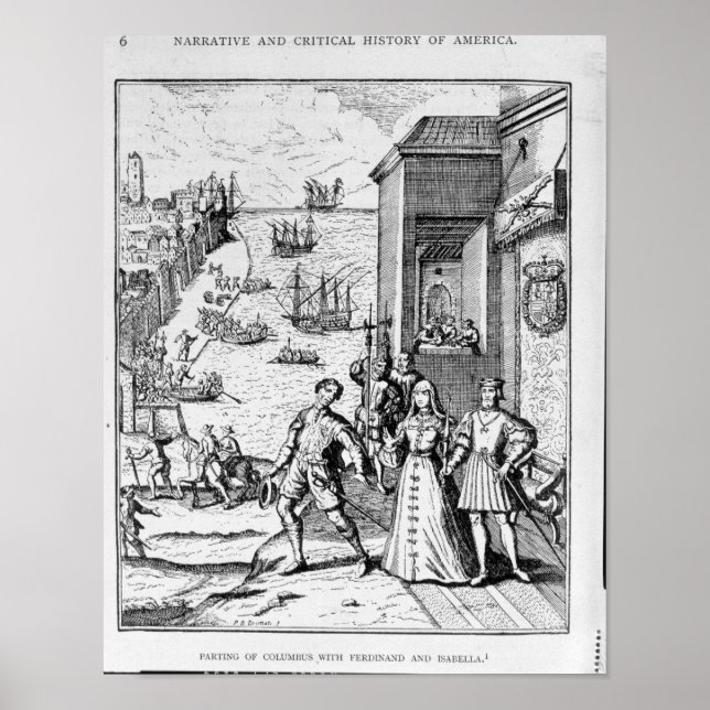 Partition av Columbus med Ferdinand och Poster (Framsidan)